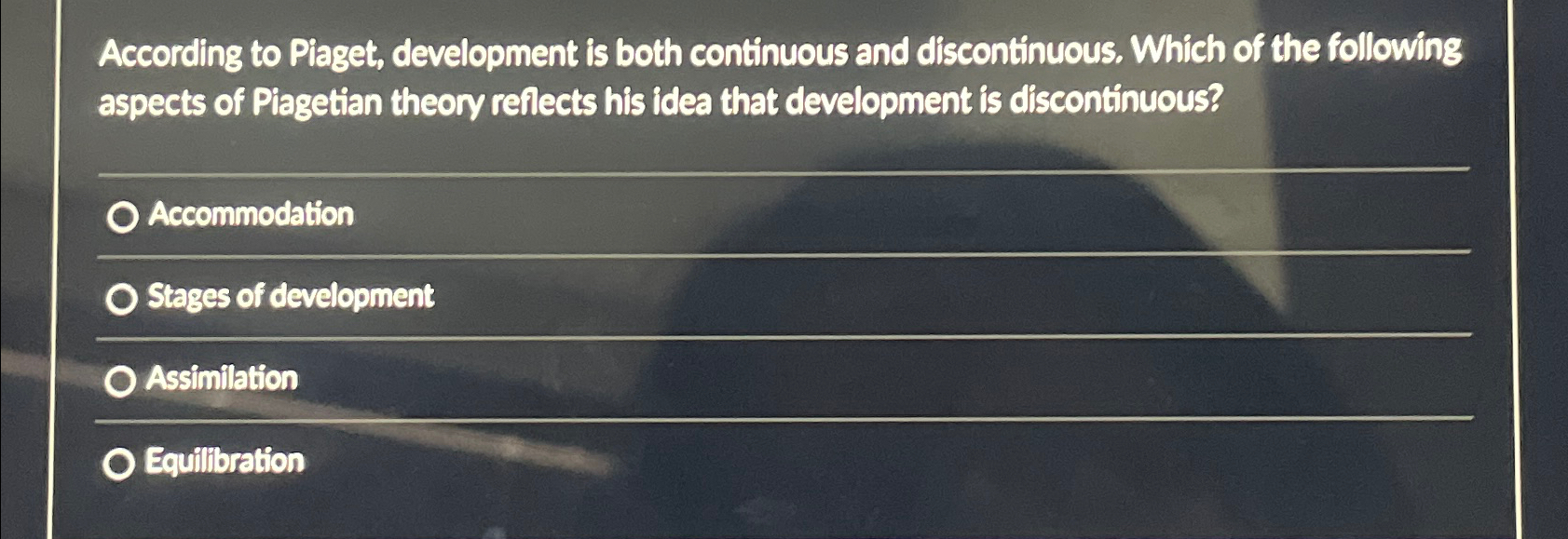 Piaget hotsell discontinuous development