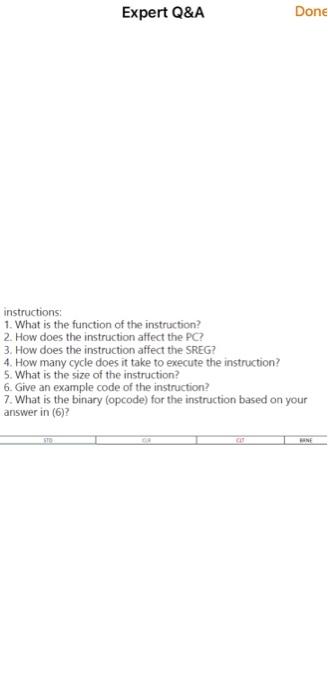 Solved Instructions: 1. What Is The Function Of The | Chegg.com