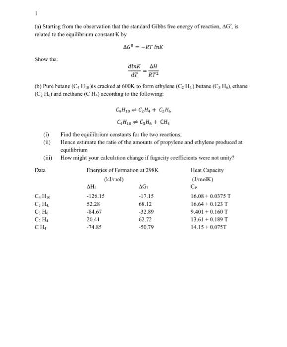 Solved (a) Starting from the observation that the standard | Chegg.com