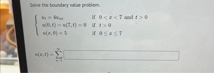 Solved Solve the boundary value problem. | Chegg.com
