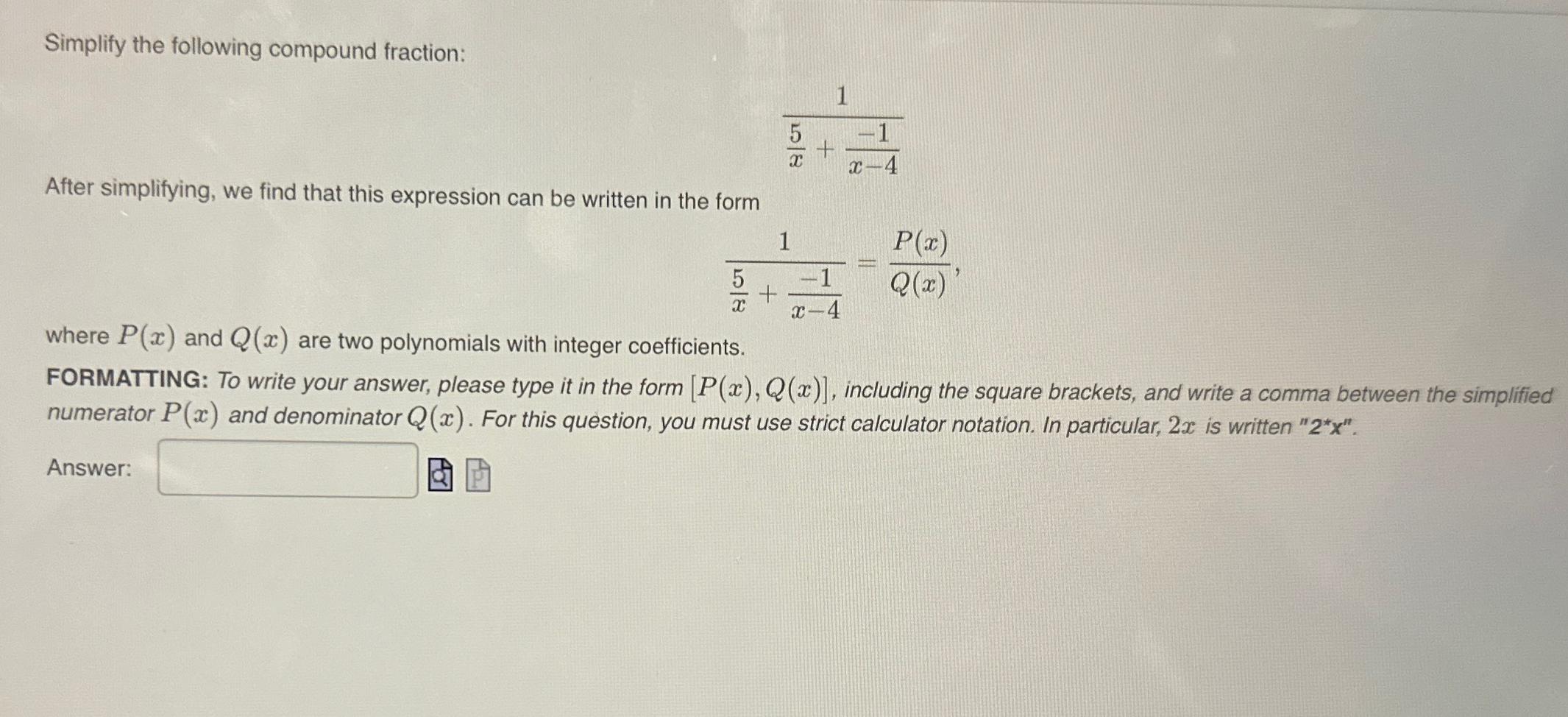 Solved Simplify the following compound | Chegg.com