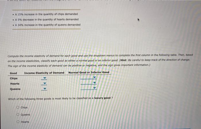 - A 15% increase in the quantity of chips demanded - | Chegg.com