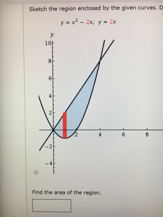 36 area of region between 2 curves homework answers image