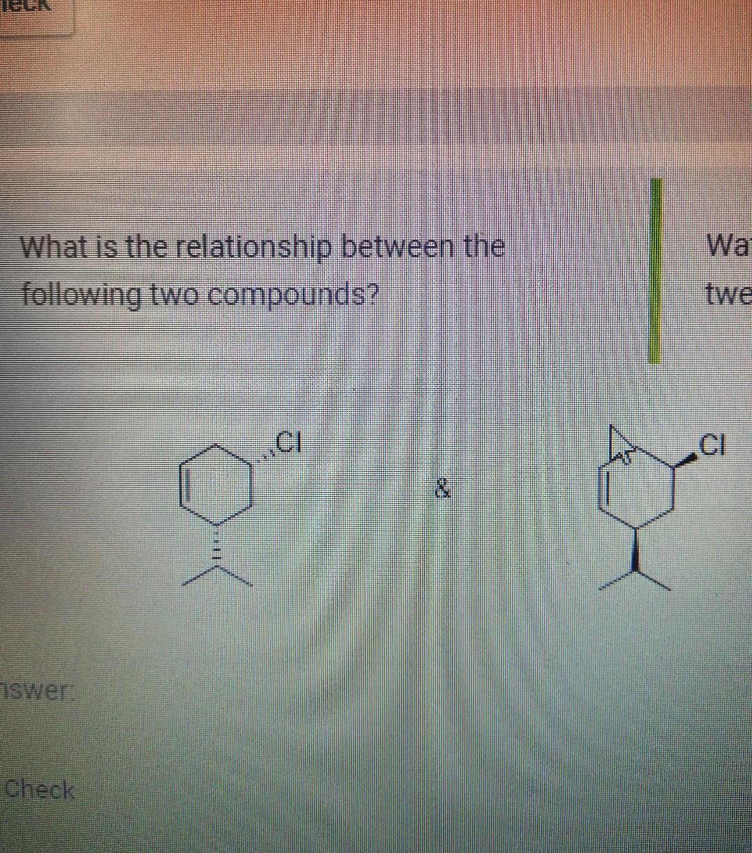 Solved What is the relationship between the following two | Chegg.com