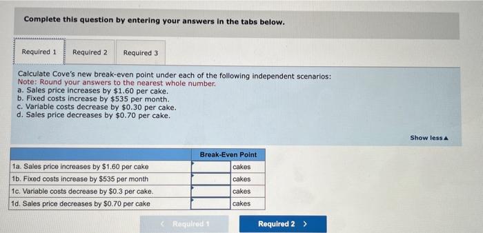 Solved problems 1-3 including 1a-1d. please explain whuch | Chegg.com