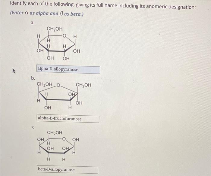 Solved Identify each of the following, giving its full name | Chegg.com