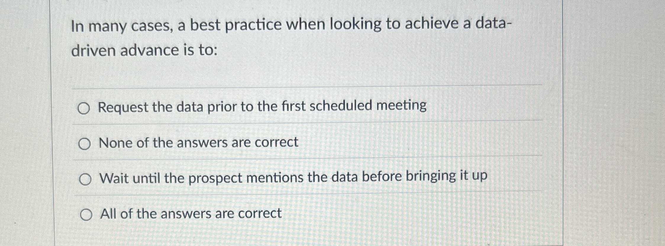 Solved In many cases, a best practice when looking to | Chegg.com