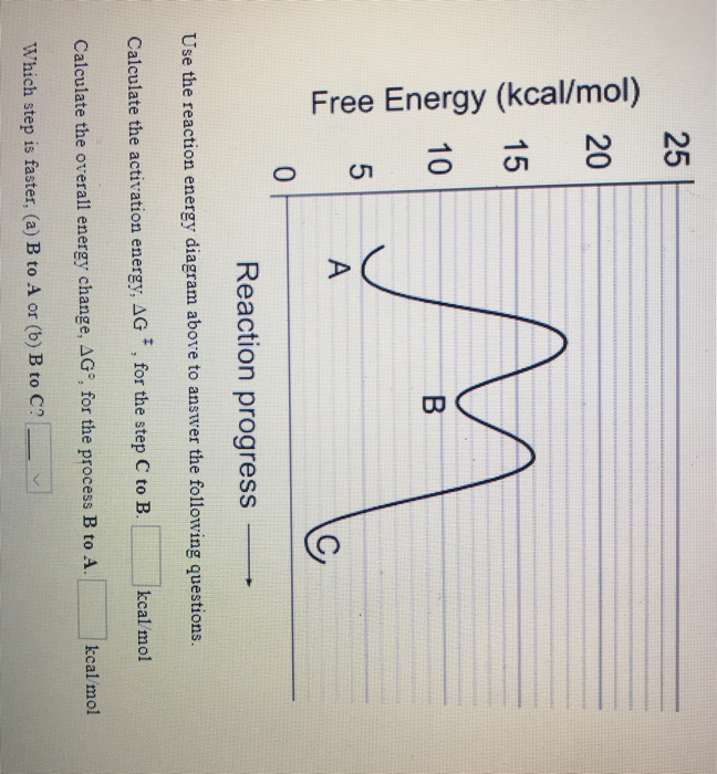 Solved Free Energy (kcal/mol) Reaction Progress Use The | Chegg.com