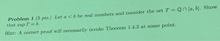Solved Problem 1 (5 pts.) Let a