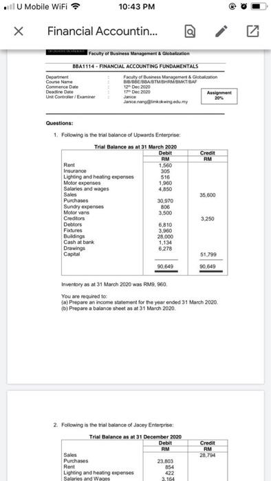 Solved U Mobile Wifi 10 43 Pm H Financial Accountin 0 Chegg Com