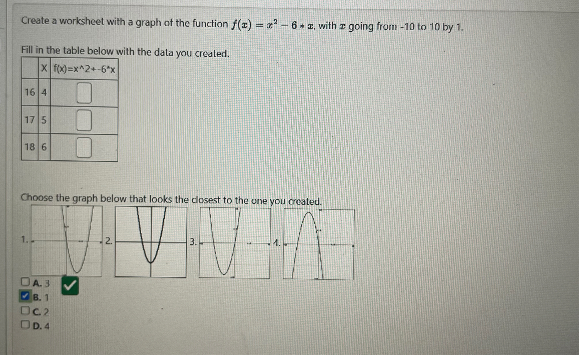 Solved Create a worksheet with a graph of the function | Chegg.com