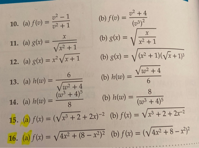 Solved In Exercises 5 16 Differentiate Each Function A Chegg Com