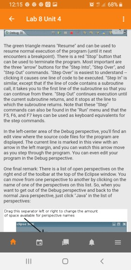 12:15 0 68% Lab 8 Unit 4 Lab 8: Debugging This week's | Chegg.com
