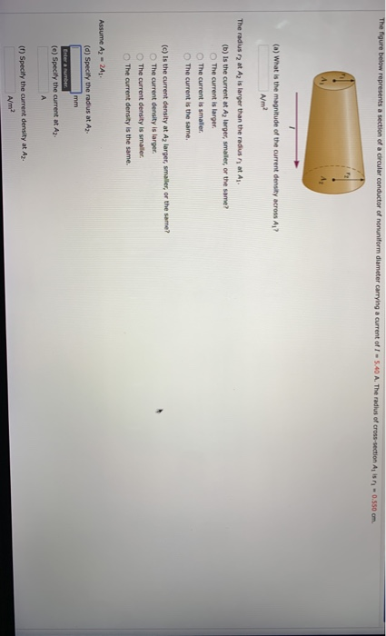 Solved The figure below represents a section of a circular | Chegg.com