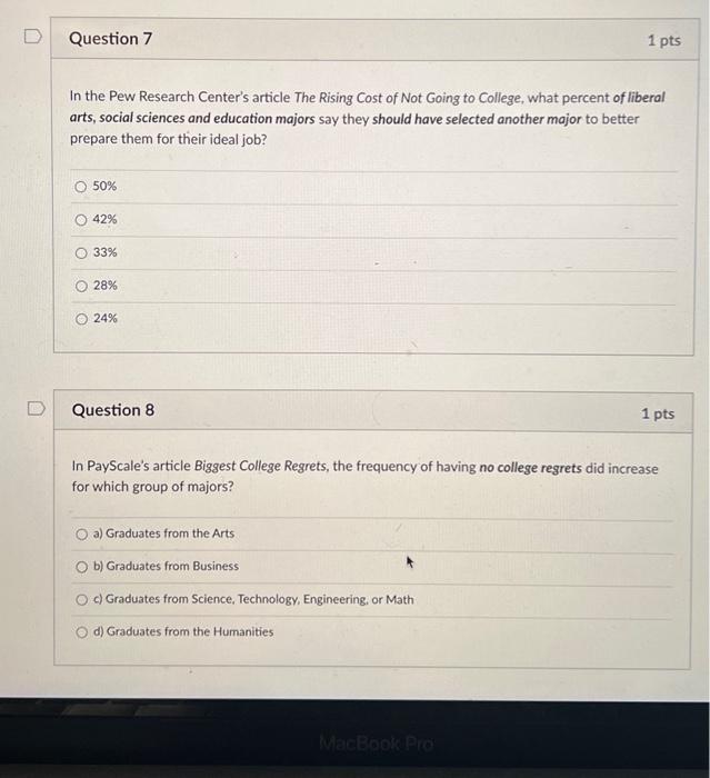 Solved Read The Following Passages And Then Answer The | Chegg.com