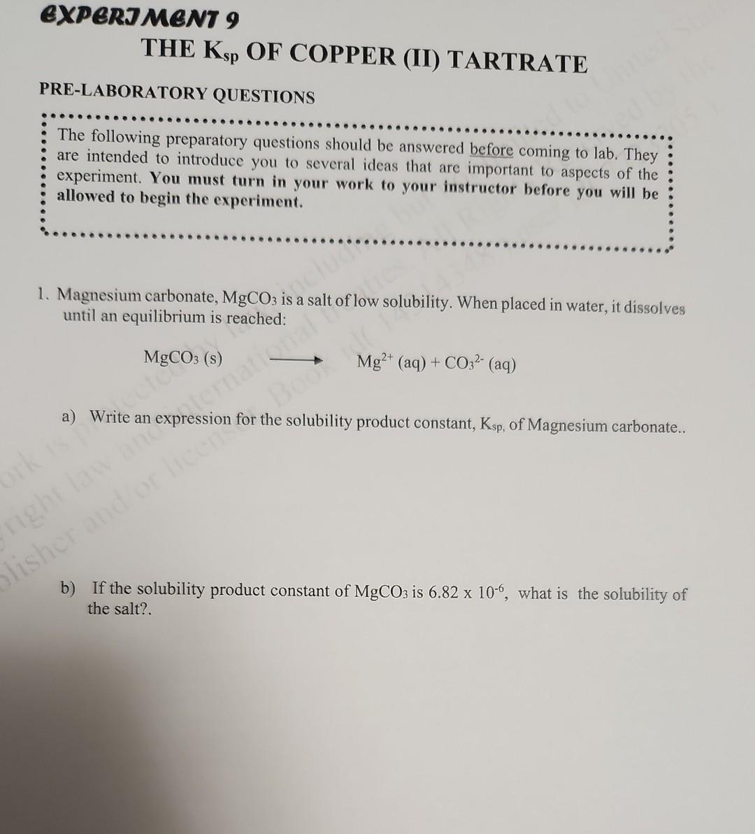 The following preparatory questions should be answered before coming to lab. They are intended to introduce you to several id