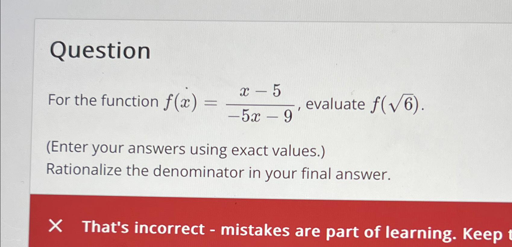 solved-questionfor-the-function-f-x-x-5-5x-9-evaluate-chegg