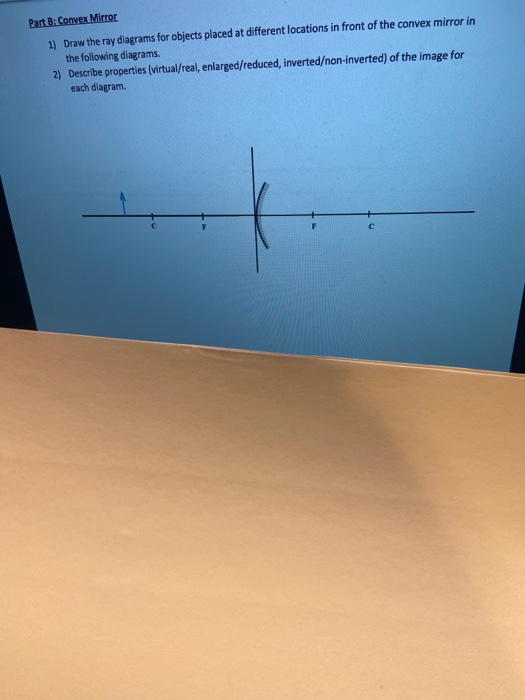 Solved Part A: Concave Mirror 1) Draw the ray diagrams for | Chegg.com