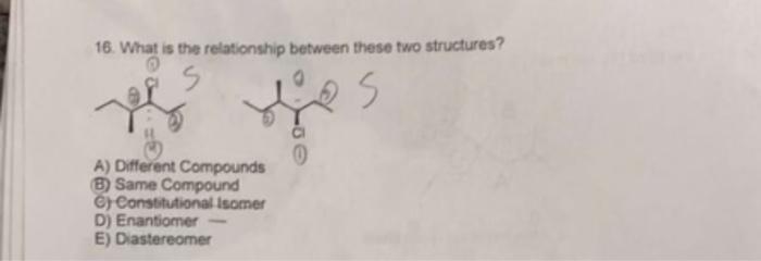 Solved 16. What is the relationship between these two | Chegg.com