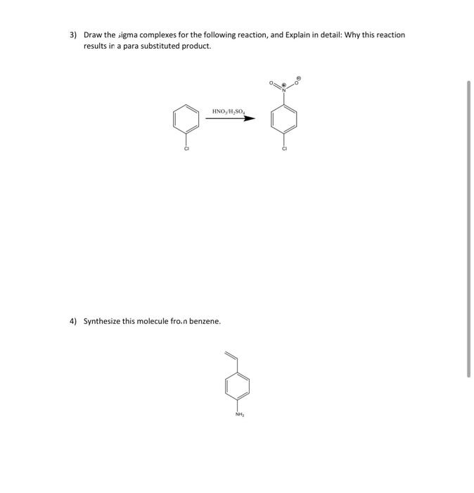 Solved 3) Draw the sigma complexes for the following | Chegg.com