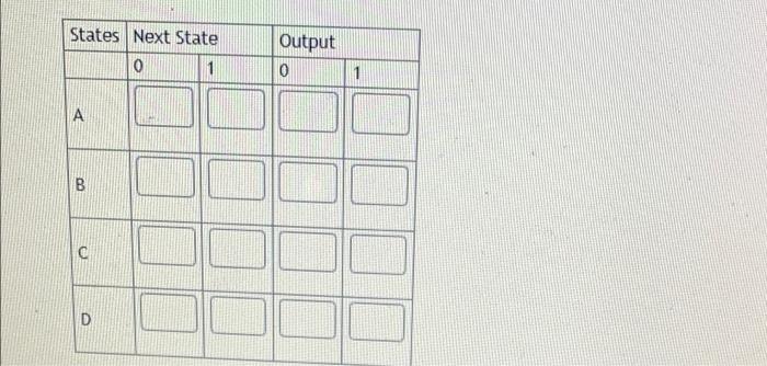 Solved Complete the state table for the following state | Chegg.com