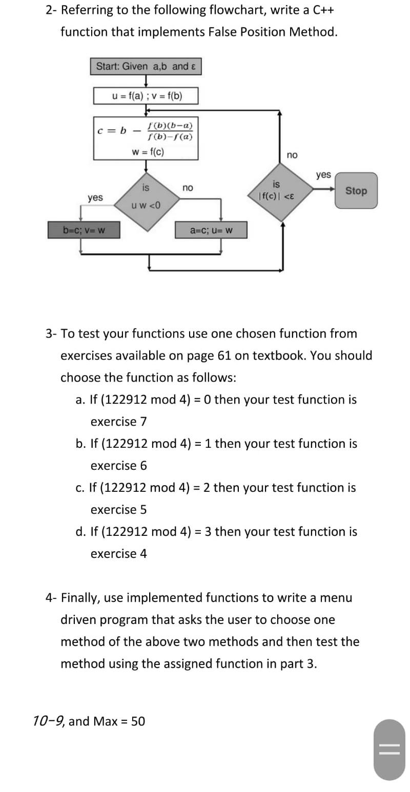 Solved 2- Referring to the following flowchart, write a C++ | Chegg.com
