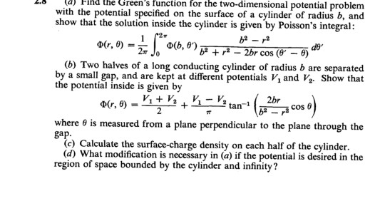 Solved the Green's function for the two-dimensional | Chegg.com