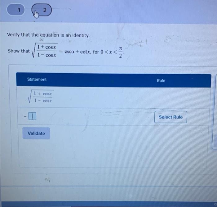 Solved Verify That The Equation Is An Identity Cosx Chegg Com