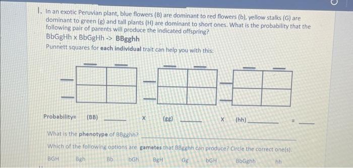 Solved BIO 340 Activity \# 3: Trihybrid Crosses, | Chegg.com