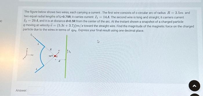Solved The figure below shows two wires, each carrying a | Chegg.com