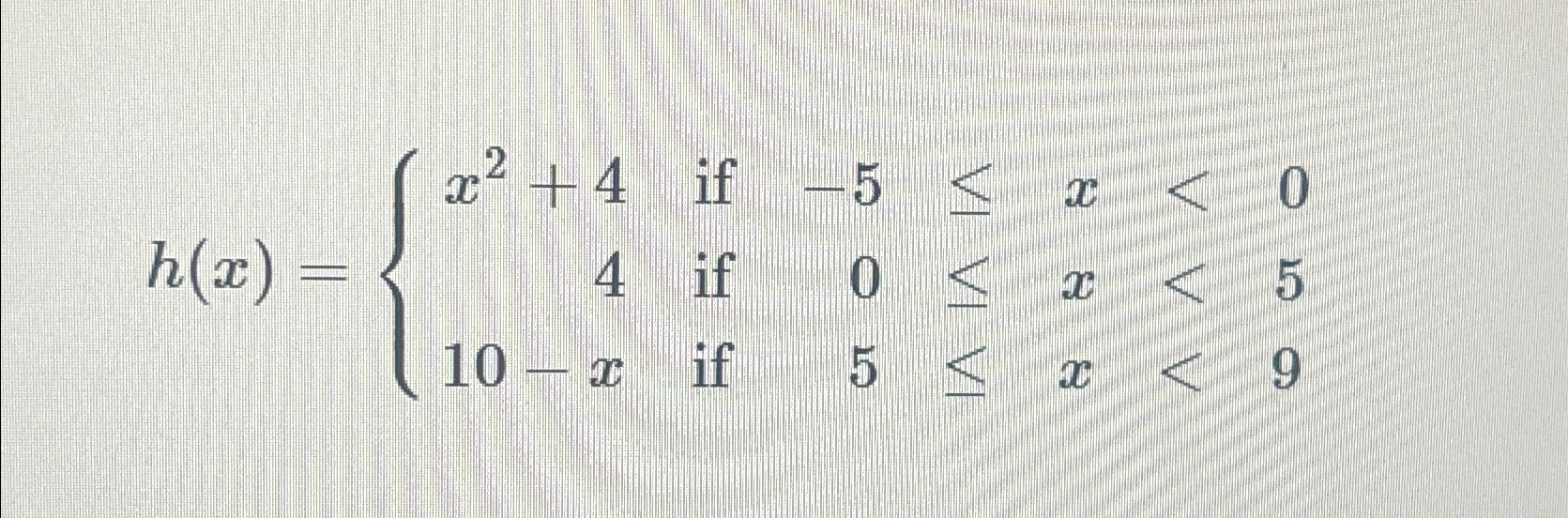 range of x2 5x 4