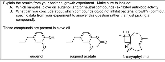 Solved Explain the results from your bacterial growth | Chegg.com