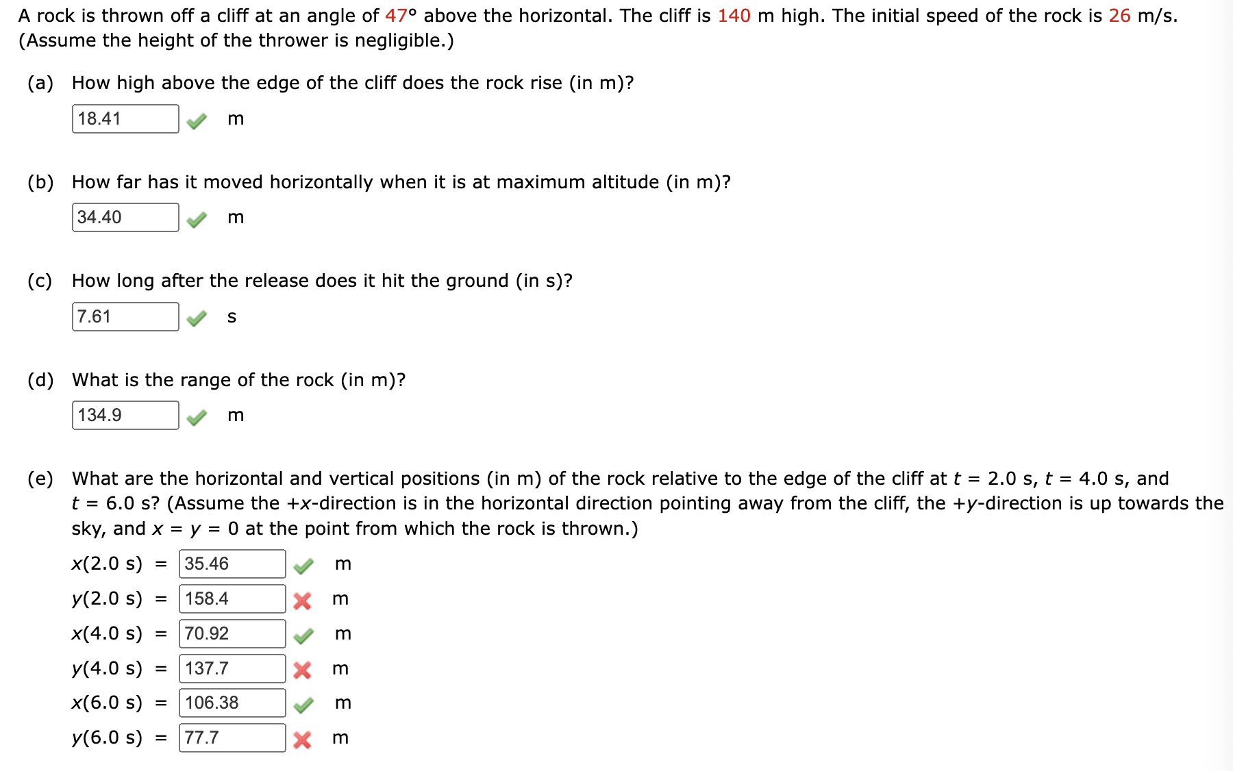 Solved I keep getting Part E of this question incorrect, | Chegg.com
