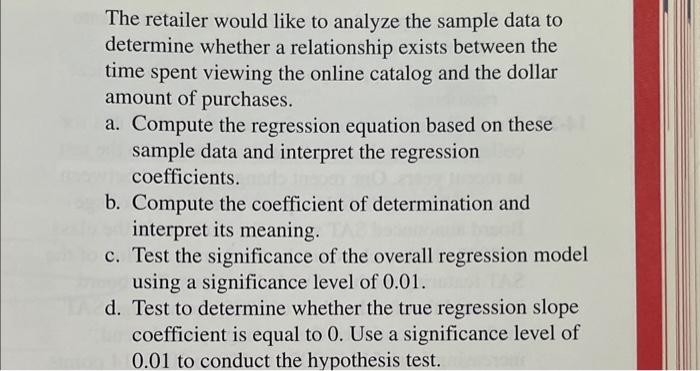Solved 424. The file Online contains a random sample of 48 | Chegg.com