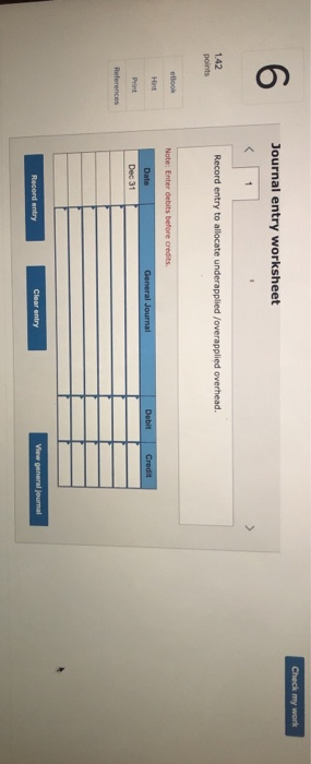 Solved Check my work 6 At the beginning of the year, Custom | Chegg.com
