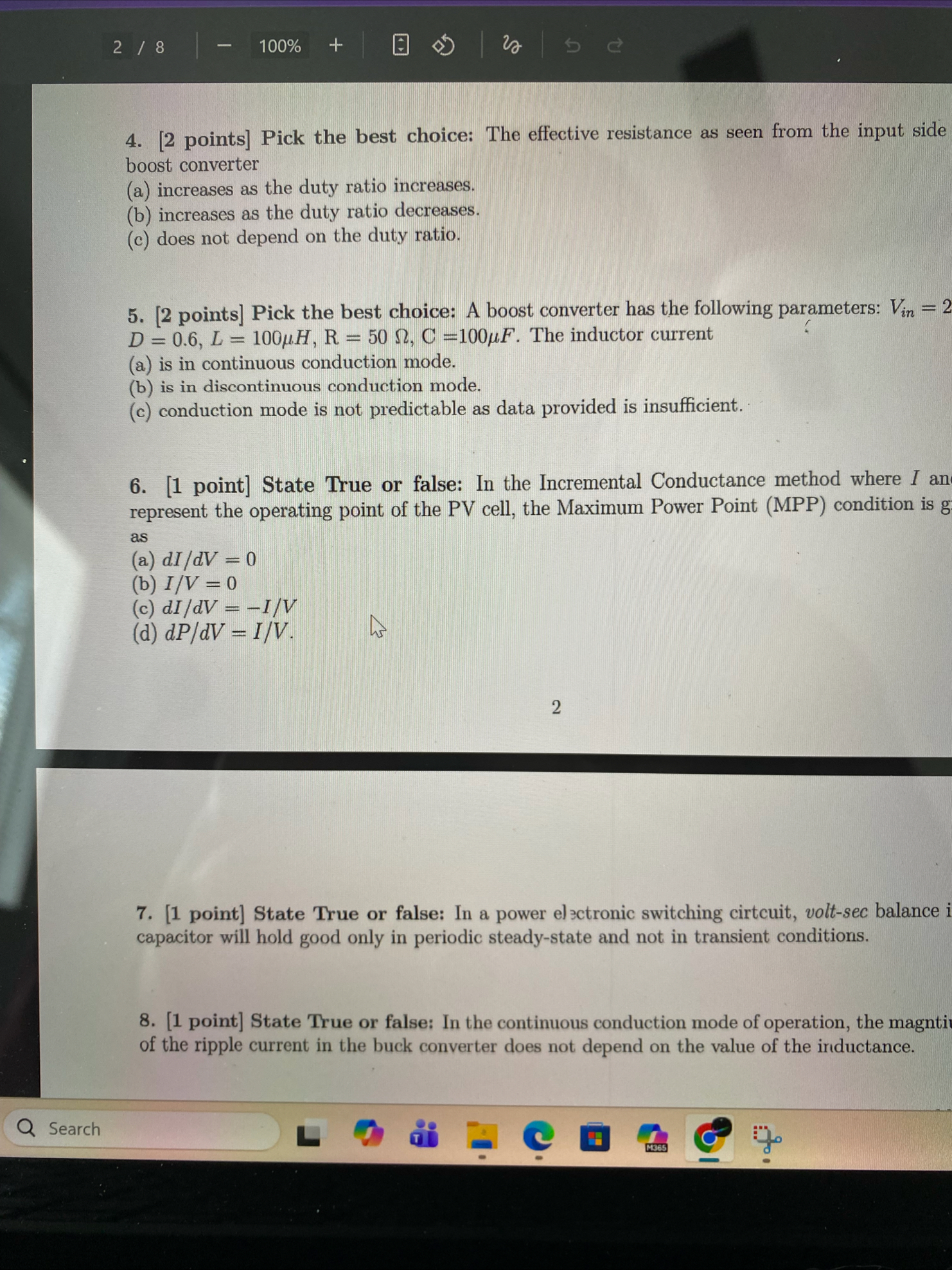 Solved 28-100% ﻿4. [2 ﻿points] ﻿Pick the best choice: The | Chegg.com