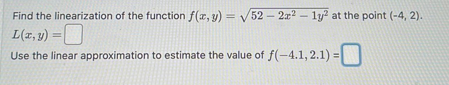 solved-find-the-linearization-of-the-function-chegg