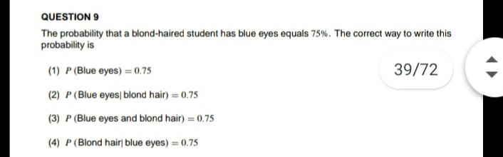 Solved QUESTION 9 The Probability That A Blond-haired | Chegg.com