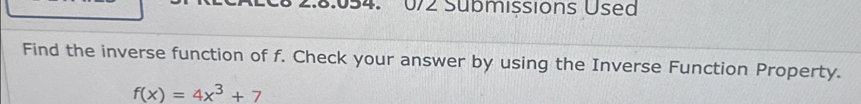 Solved Find the inverse function of f. ﻿Check your answer by | Chegg.com