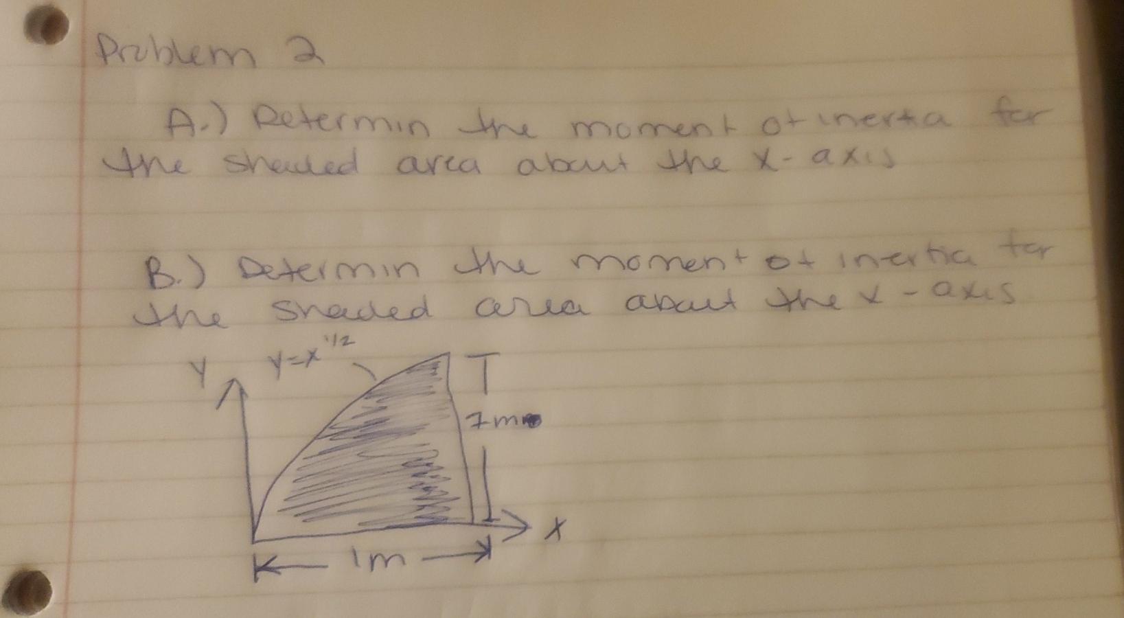 Solved Problem a A.) Retermin the moment of inerta for the | Chegg.com