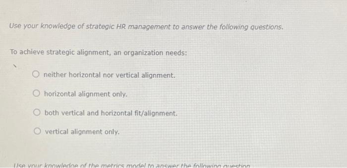 Horizontal Vs Vertical Strategic Alignment