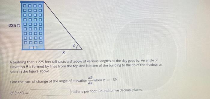 Solved 225 ft BB BOL х A building that is 225 feet tall | Chegg.com