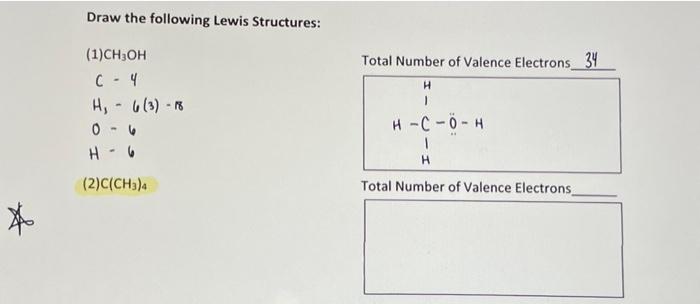 Solved Draw the following Lewis Structures: Total Number of | Chegg.com