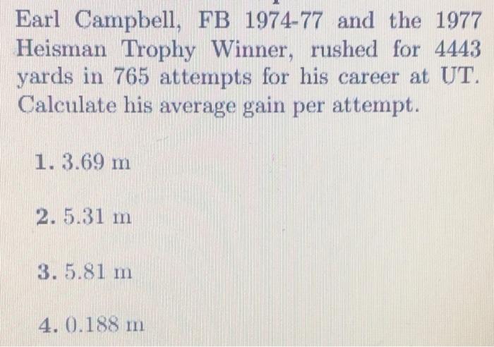 Earl Campbell - Heisman Trophy 1977 