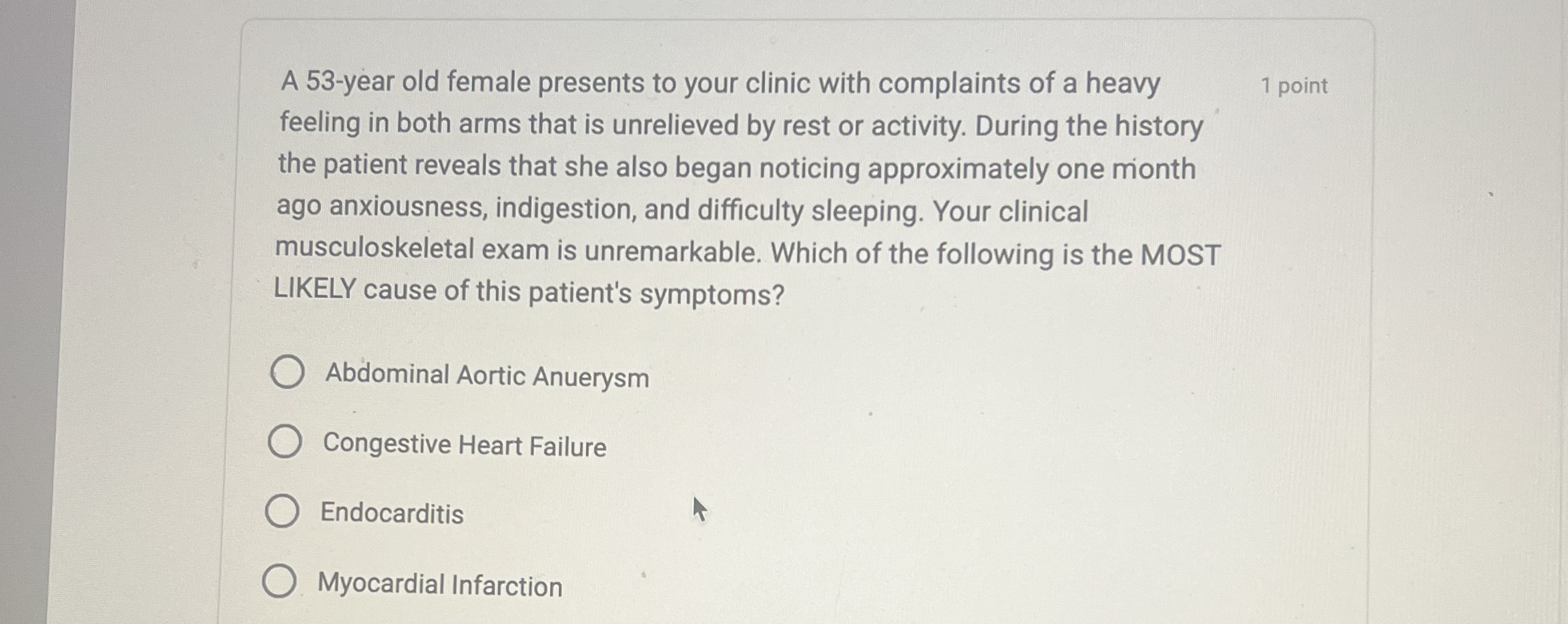 A 53-year old female presents to your clinic with | Chegg.com