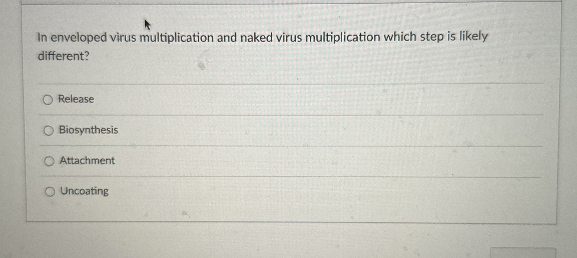 Solved In enveloped virus multiplication and naked virus | Chegg.com