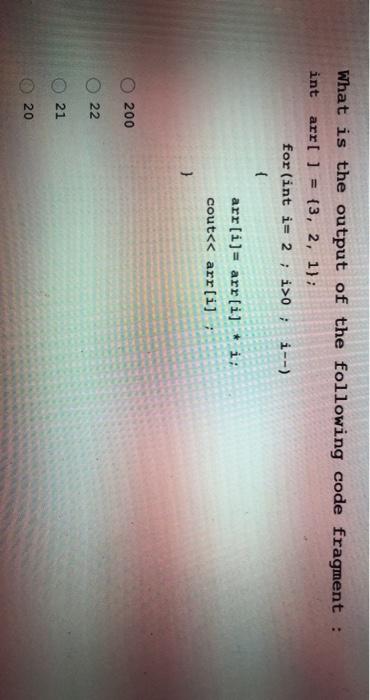 Solved What is the output of the following code fragment : | Chegg.com