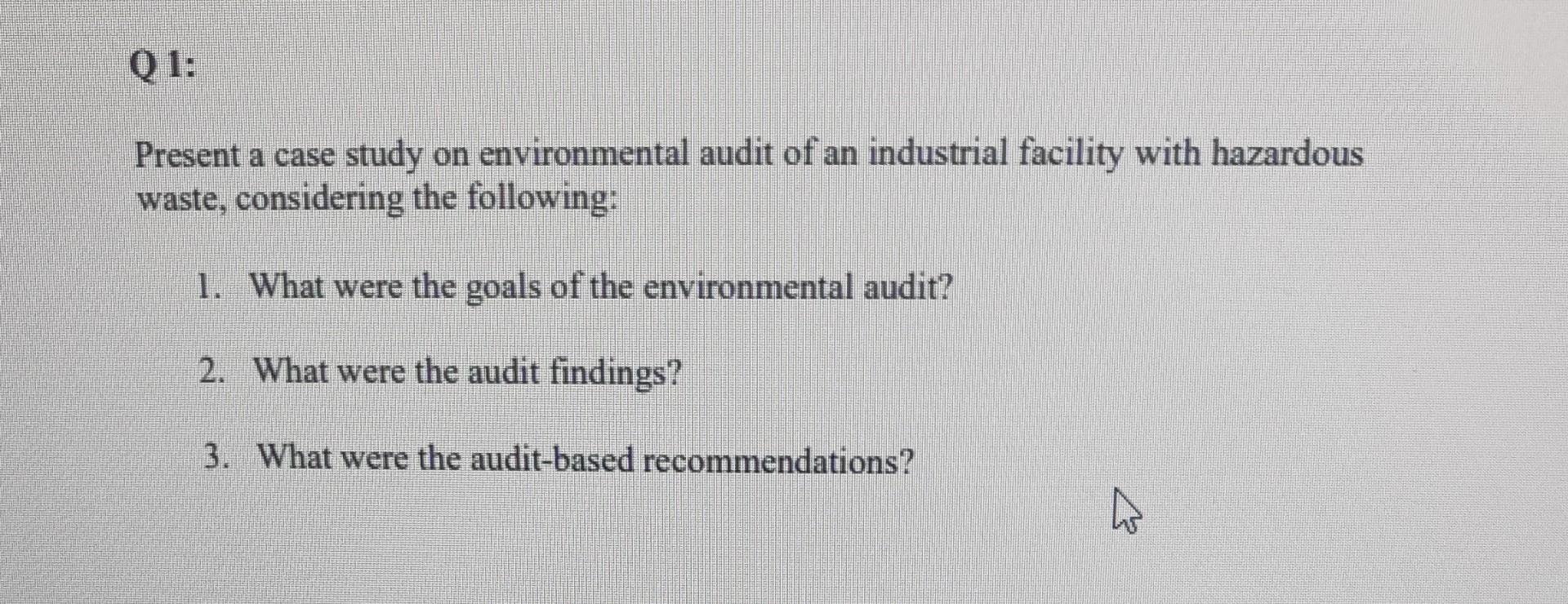 case study on environmental audit