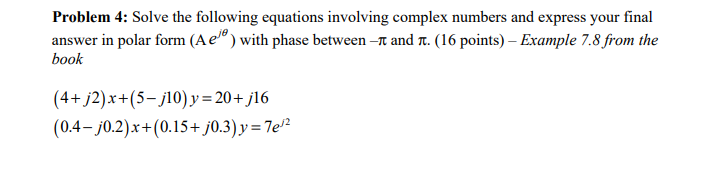 Solved Problem 4: Solve the following equations involving | Chegg.com