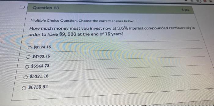 Solved Multiple Choice Question. Choose the correct answer | Chegg.com